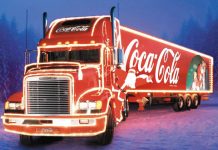 Two-drink minimum imposed to see the Coca Cola truck