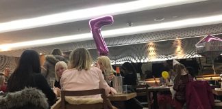 Diners delighted to see children’s party enter restaurant