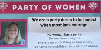 Transphobic literature posted through Ellesmere Port doors by Sally James – Party of Women